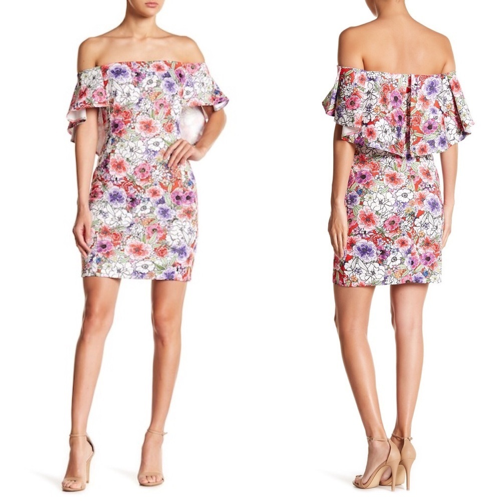 Alexia Admor |NWT Size 14 Off the Shoulder Floral Sheath Dress